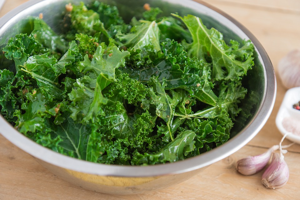 Bowl of green kale